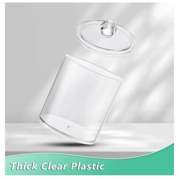 New! 4 PC Clear Plastic Bathroom Organizer Set - Picture 4 of 9